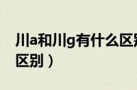 川a和川g有什么区别视频（川a和川g有什么区别）