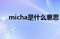 micha是什么意思（micra是什么意思）