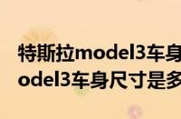 特斯拉model3车身尺寸对比照片（特斯拉model3车身尺寸是多少）