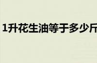 1升花生油等于多少斤（1升汽油等于多少斤）