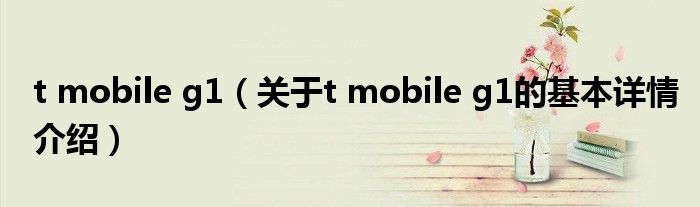 t mobile g1（关于t mobile g1的基本详情介绍）