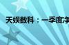 天娱数科：一季度净利润同比增长30.09%