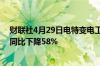 财联社4月29日电特变电工第一季度实现净利润19.94亿元同比下降58%