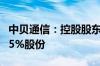 中贝通信：控股股东、实际控制人拟转让公司5%股份