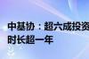 中基协：超六成投资者持有单只公募基金平均时长超一年