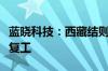 蓝晓科技：西藏结则茶卡盐湖提锂项目已正式复工