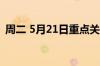 周二 5月21日重点关注财经事件和经济数据