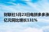 财联社5月23日电拼多多涨幅扩大至8%公司Q1营收868.12亿元同比增长131%