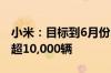 小米：目标到6月份SU7系列单月新车交付量超10,000辆