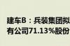 建车B：兵装集团拟向中国长安无偿划转其持有公司71.13%股份