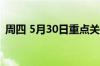 周四 5月30日重点关注财经事件和经济数据