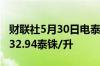 财联社5月30日电泰国将提高零售柴油价格至32.94泰铢/升