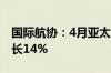 国际航协：4月亚太地区航空货运需求同比增长14%