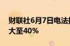 财联社6月7日电法拉第未来高开高走涨幅扩大至40%