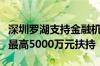 深圳罗湖支持金融机构落户：持牌机构可享受最高5000万元扶持