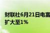 财联社6月21日电富时中国A50指数期货跌幅扩大至1%