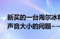 新买的一台海尔冰箱BCD186kb请教下关于声音大小的问题~~~