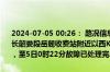 2024-07-05 00:26： 路况信息：2024年7月4日23时57分，长芷高速长韶娄段岳麓收费站附近以西K7处西往东因一辆客车故障占用应急车道，至5日0时22分故障已处理完毕。Sa85Za ​​​