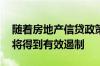 随着房地产信贷政策全面趋紧 投机炒作需求将得到有效遏制