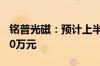 铭普光磁：预计上半年净亏损6500万元–8500万元