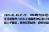 2024-07-13 17:28： 2024年7月13日17时17分，G40沪陕高速扬州、南京段由于降雨，正谊枢纽至六合东主线限速80公里/小时。2024年7月13日17时19分，G2京沪高速泰州段由于降雨，泰州医药城至广陵枢纽限速80公里/小时。 ​​​