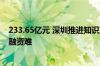 233.65亿元 深圳推进知识产权质押融资工作 缓解中小企业融资难