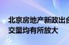 北京房地产新政出台两周后 二手房、新房成交量均有所放大