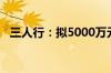 三人行：拟5000万元-1亿元回购公司股份