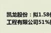 凯龙股份：拟1.58亿元收购武穴市君安爆破工程有限公司51%股权