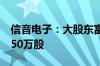 信音电子：大股东富拉凯咨询拟减持不超过150万股