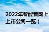 2022年智能管网上市公司有哪些（智能管网上市公司一览）