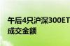 午后4只沪深300ETF成交激增 均超上午半天成交金额