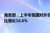 商务部：上半年我国对外非金融类直接投资726.2亿美元 同比增长16.6%