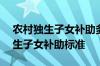 农村独生子女补助多少钱2022 2022农村独生子女补助标准