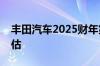 丰田汽车2025财年第一季度经营利润低于预估