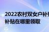 2022农村双女户补贴标准发多少 农村双女户补贴在哪里领取