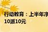 行动教育：上半年净利润同比增长29.19% 拟10派10元