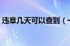 违章几天可以查到（一般违章几天收到短信）