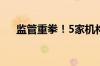 监管重拳！5家机构合计被罚1480万元