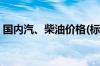 国内汽、柴油价格(标准品)每吨均降低100元