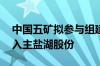 中国五矿拟参与组建中国盐湖集团 以此间接入主盐湖股份