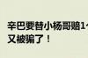 辛巴要替小杨哥赔1个亿？蹲了一晚上 我XXX又被骗了！